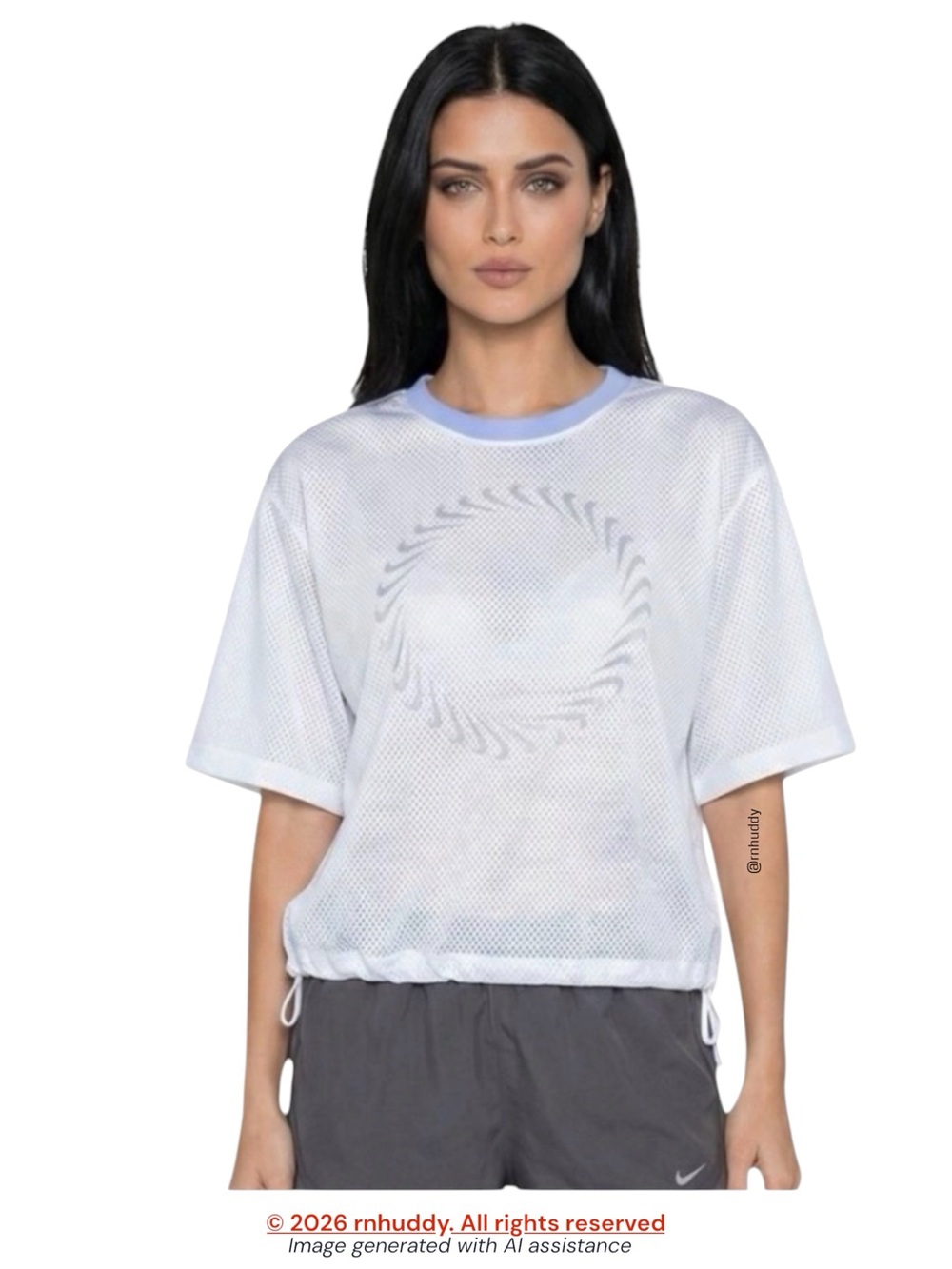 Nike M Violet Icon Clash Mesh T-shirt with adjustable hem